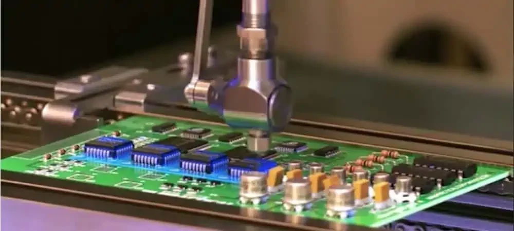 Selective protective-coating application above a PCBA