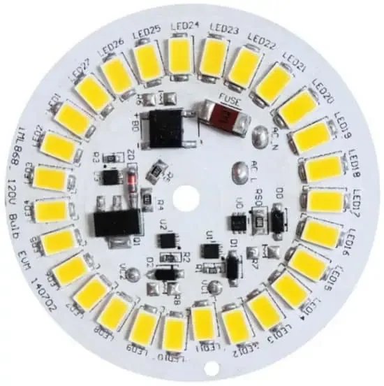 Populated circular LED board