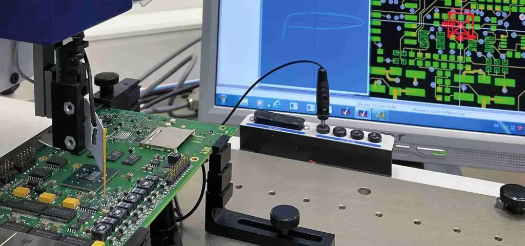Circuit-board probe and instrument connection