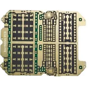 Bare circuit board with broad conductor areas