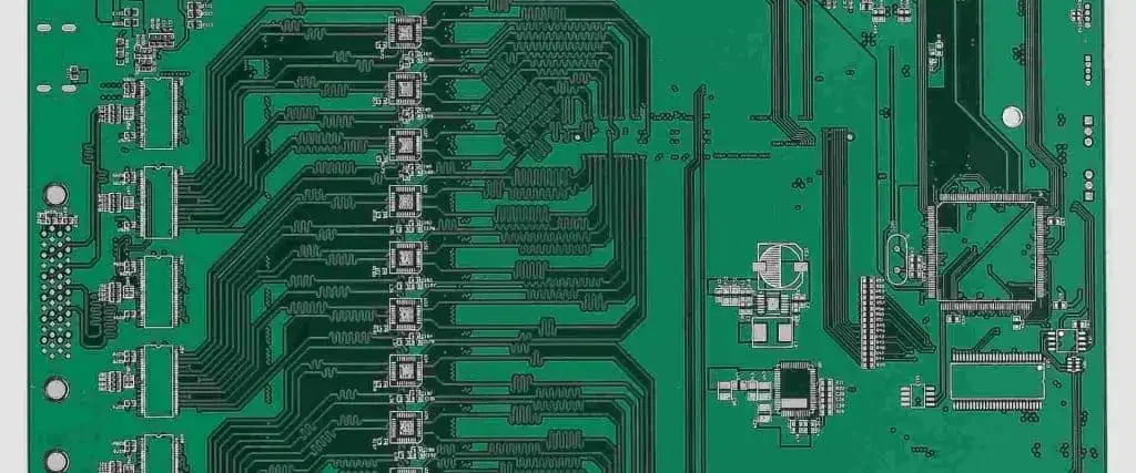 Bare board with parallel routed traces