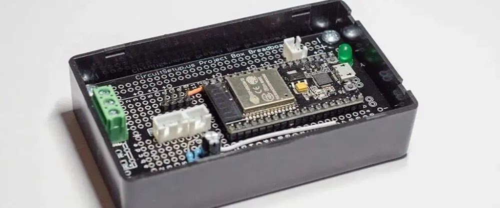 Radio development board fitted in an enclosure