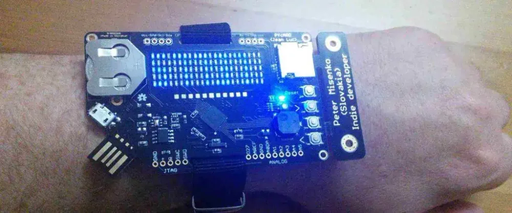 Prototype controller board during a bench check