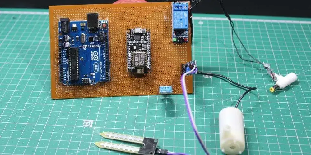 Prototype controller with a pump and sensor wiring