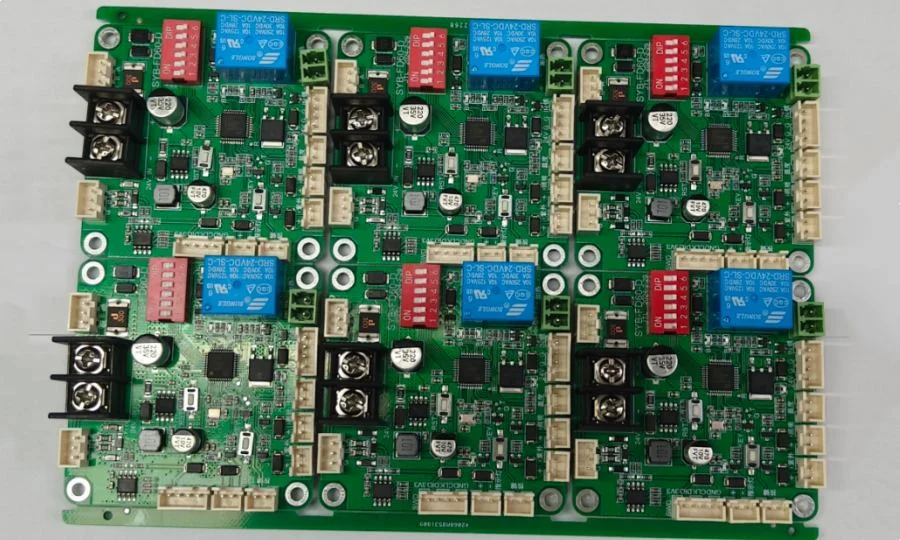 Relay-control board with repeated switching channels