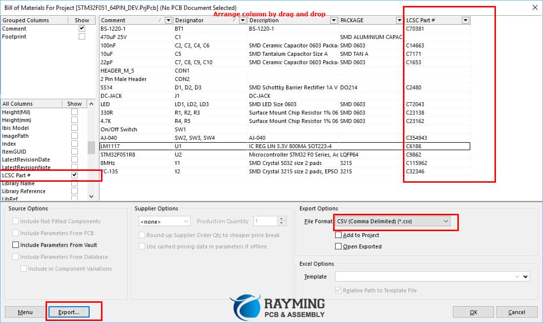 Generating Centroid File and BOM from Altium