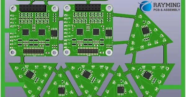 Figure 2,Panelization of two different PCB-designs