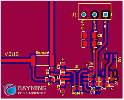 INA common PCB layout