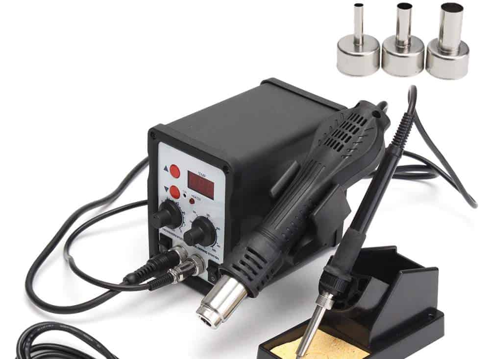 KATSU Desoldeerstation 140W - Met Temperatuurregeling (160-480°C), LCD-scherm, Inclusief Nozzles