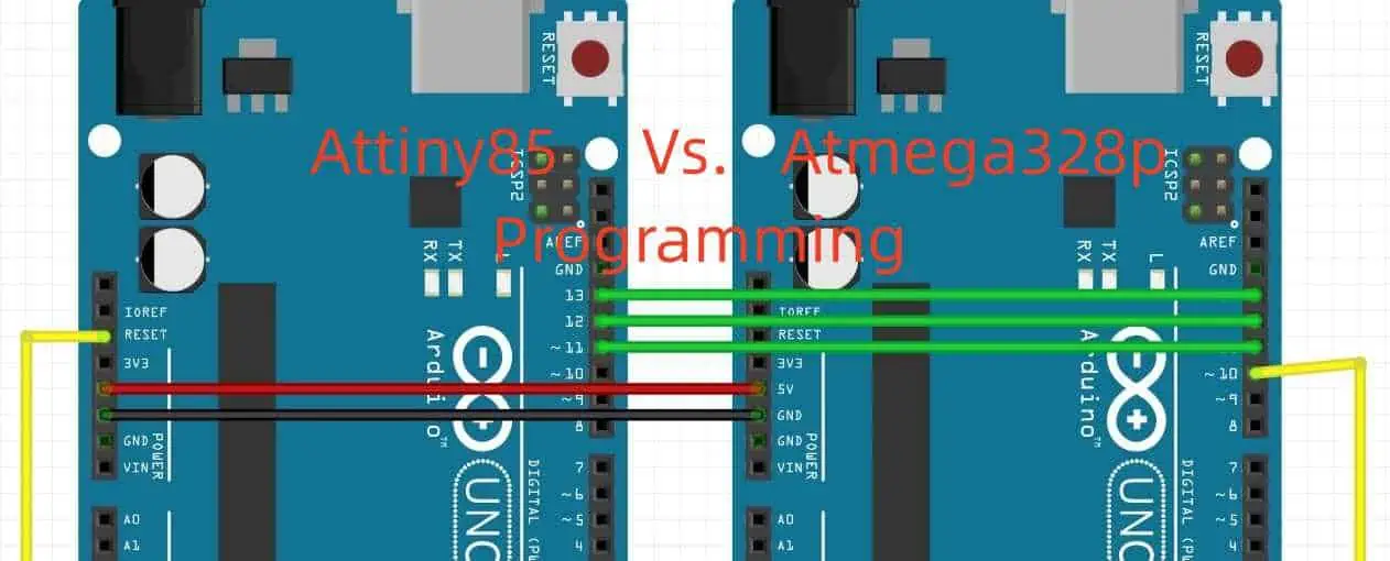 Attiny85 programming Vs. atmega328p programming