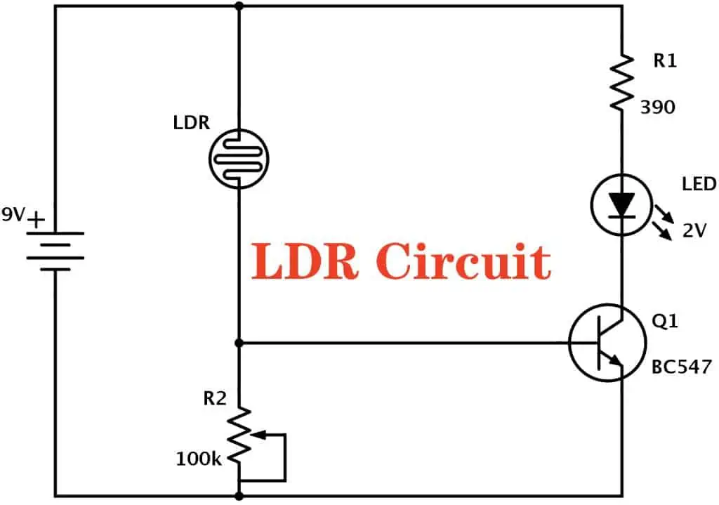 LDR Circuit schematic