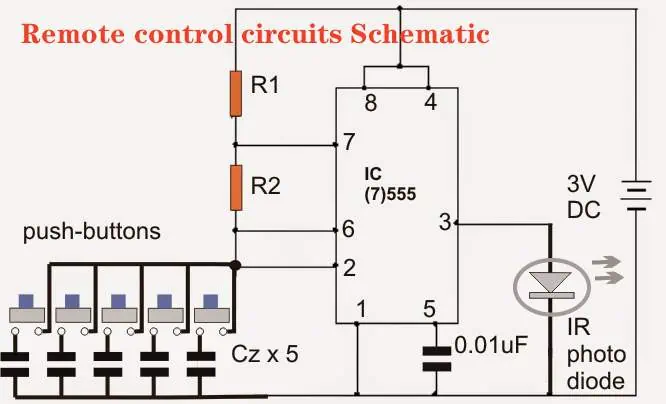 Remote control circuits Schematic