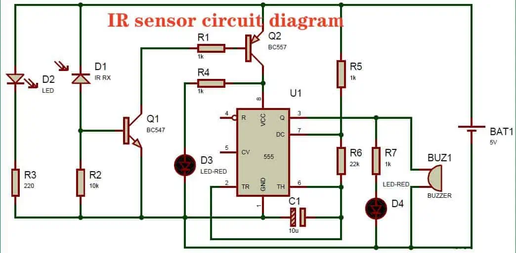 ir sensor circuit diagram