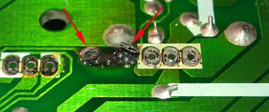 lifted pad on pcb