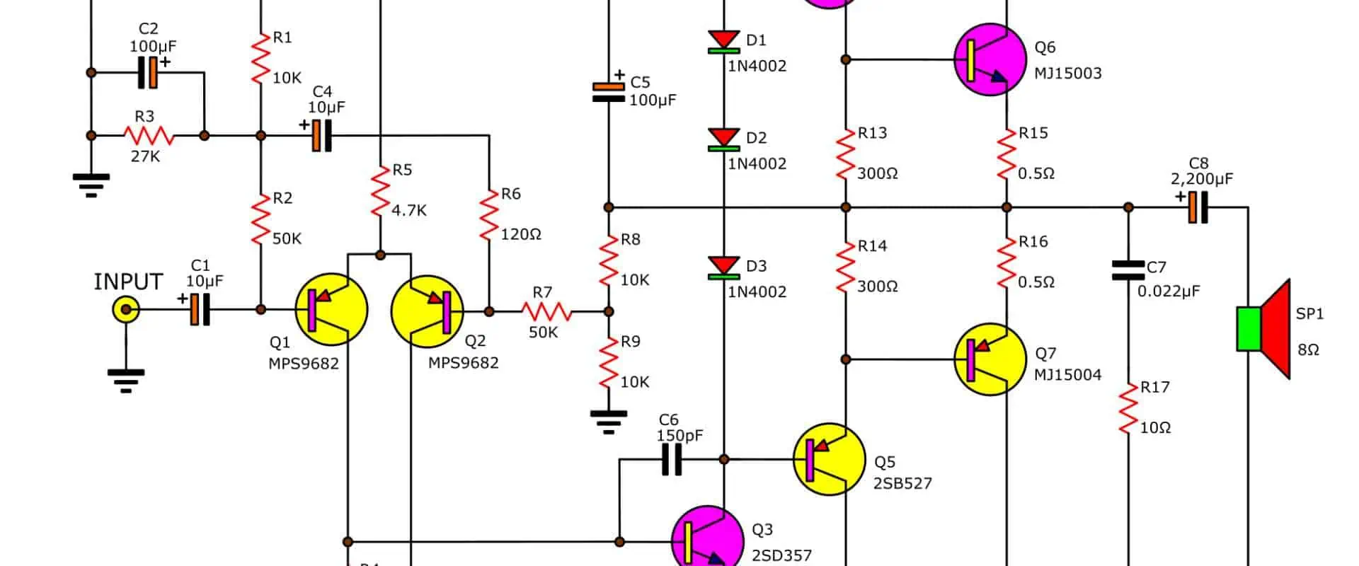 Amplifier circuit diagram