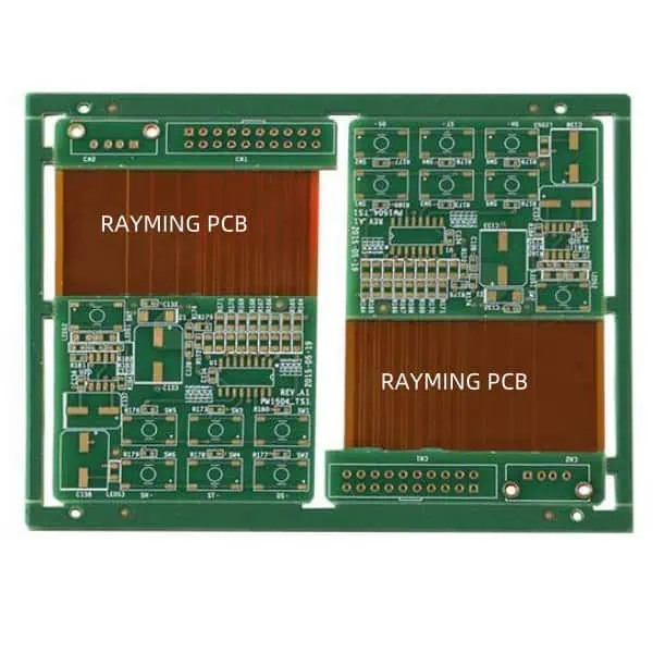 RAYMING 4 Layer Rigid Flex Board with ENIG process and Pi Stiffener