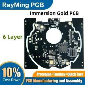 RayMing 6 Layer Black immersion gold PCB