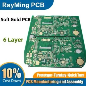RayMing 6 Layer Soft Gold PCB
