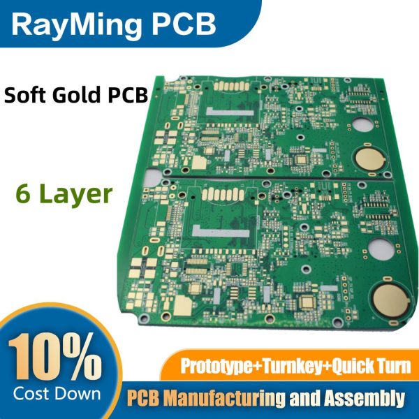 RayMing 6 Layer Soft Gold PCB