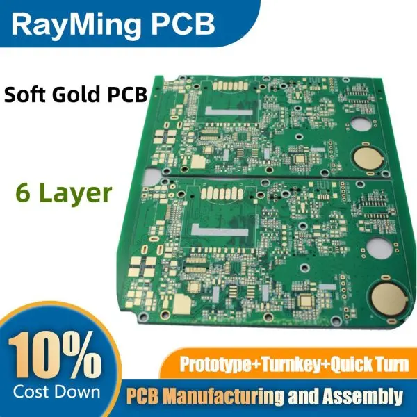 RayMing 6 Layer Soft Gold PCB