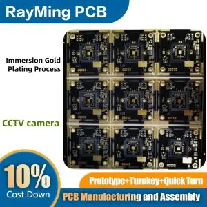 RAYMING Immersion Gold Plating Process for CCTV camera PCB