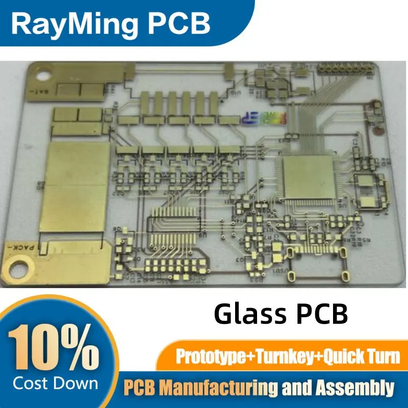 RAYMING Glass PCB with Thick Plating Gold