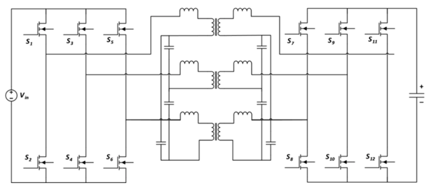 Interleaved Three-Phase LLC Topology